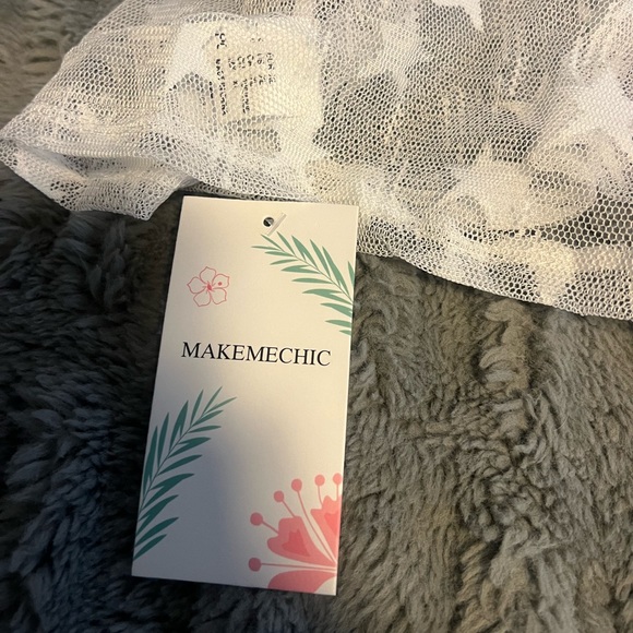 White Sheer Star Cropped Top - Picture 7 of 7